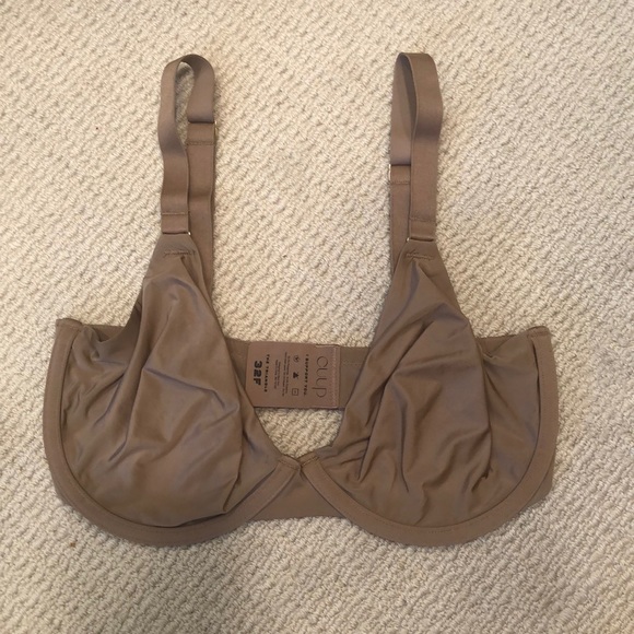 Cuup Triangle Bra 32F Black and Nude - Picture 1 of 4